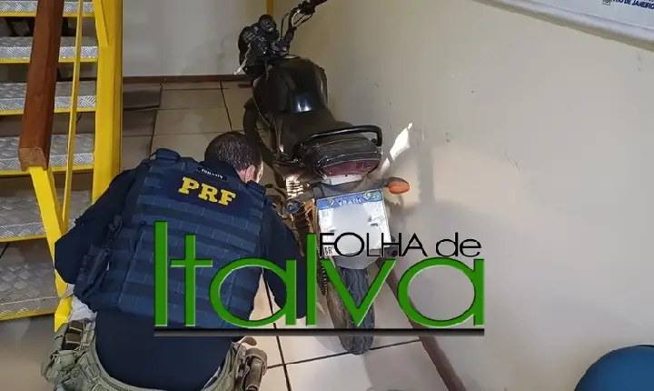 Motocicleta com elementos identificadores suprimidos é apreendida pela PRF em Italva