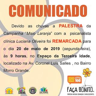 TRANSFERIDO PARA SEGUNDA-FEIRA - PALESTRA