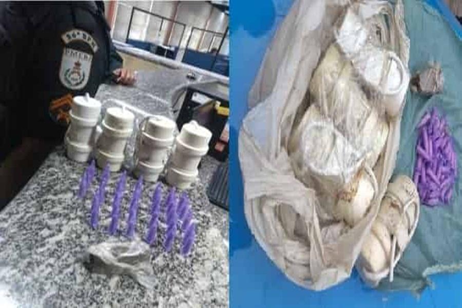 PMs fazem apreensão de drogas e granadas caseiras em Miracema