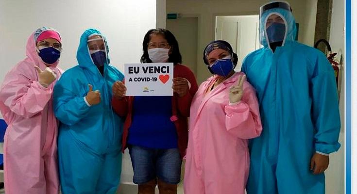 Mais uma paciente recebe alta do Centro de referência no combate à Covid-19 de Itaperuna.