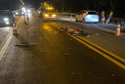 CAMPOS BR 101:  Motociclista morre e motorista é preso por fugir do local do acidente