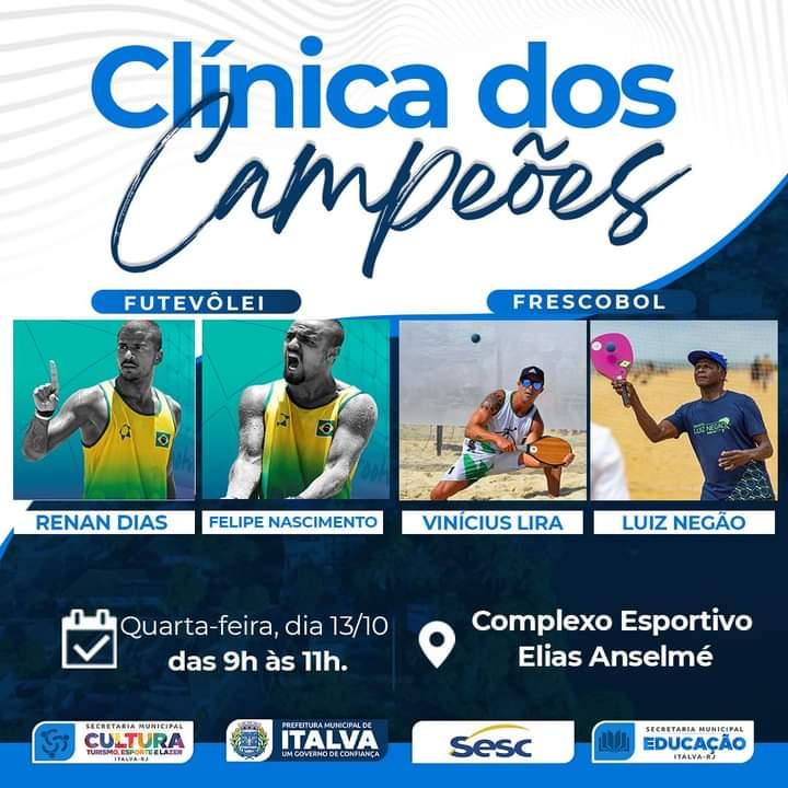 Italva recebe atletas de futevôlei e frescobol