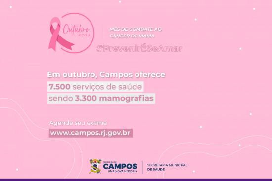 Outubro Rosa: Saúde vai ofertar 7.500 serviços de prevenção ao câncer de mama