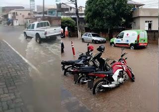 Italva e Cardoso Moreira: Fortes chuvas causam alagamentos