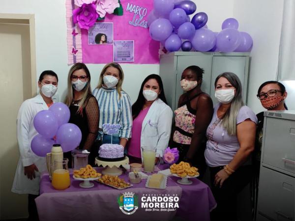 Cardoso Moreira encerra campanha Março Lilás nas unidades de saúde