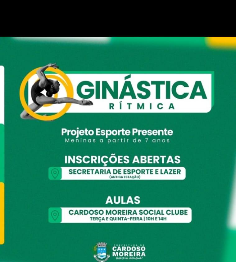Cardoso Moreira - Abertas as inscrições para ‘Ginástica Rítmica’