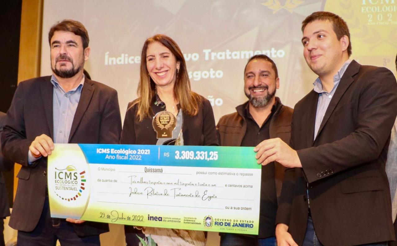 Quissamã recebe prêmio do ICMS Ecológico 2021 na área de Tratamento de Esgoto