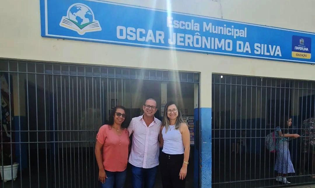 Secretário de Educação de Itaperuna visita escola que passa por obras de ampliação 