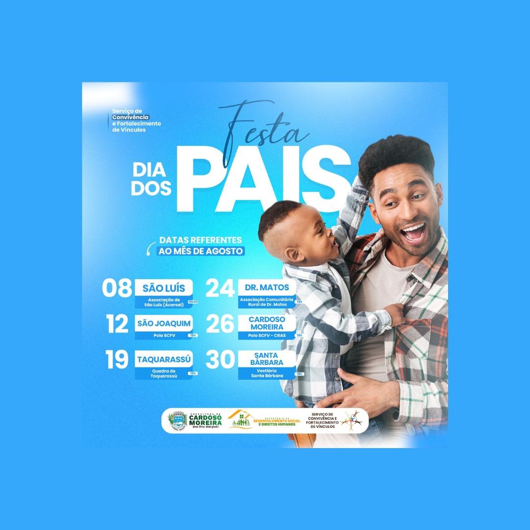 Cardoso Moreira anuncia calendário de festas em comemoração ao Dia dos Pais