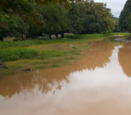 Rio Muriaé transborda em Italva neste domingo (08)