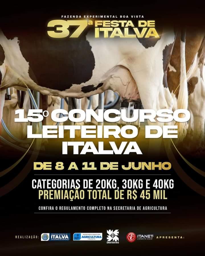 37ª Festa de Italva contará com Concurso Leiteiro