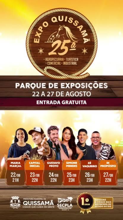25ª Expo Quissamã começa nesta terça (22) e conta com grandes shows nacionais