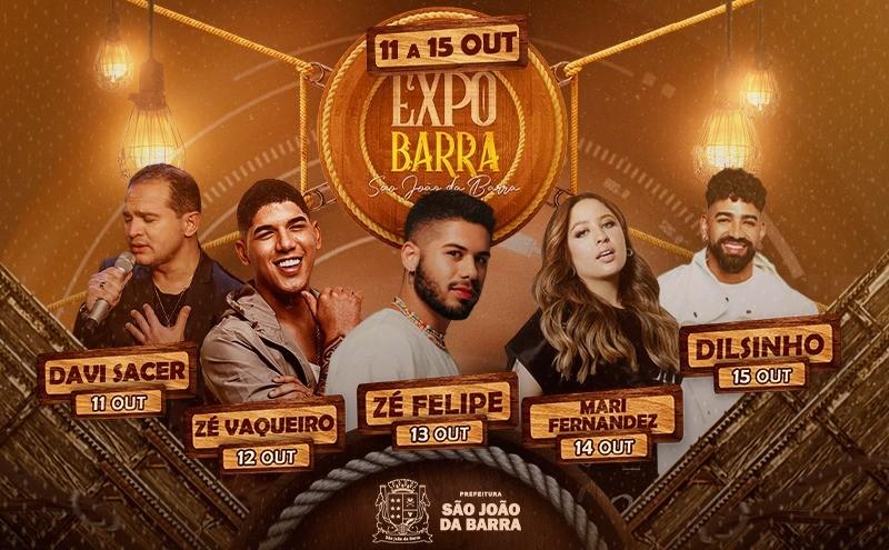 Definidas as atrações musicais nacionais da ExpoBarra