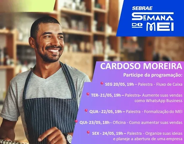 Cardoso Moreira - Parceria entre Prefeitura, Lions Clube e SEBRAE promove a Semana Nacional do MEI