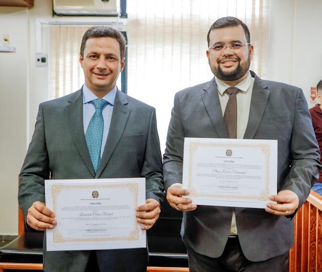 Léo Pelanca e Plínio Fernandes são diplomados para um novo mandato em Italva