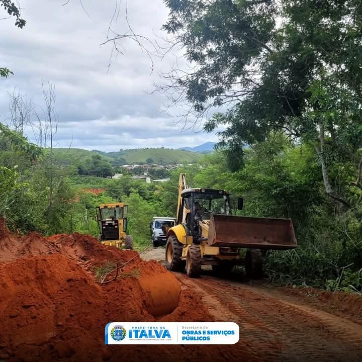 Prefeitura municipal de Italva está executando importante obra de pavimentação e drenagem no Centro