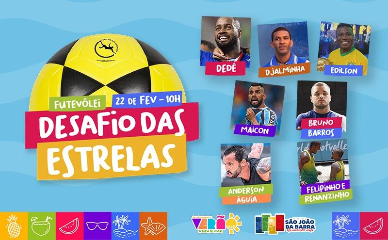 Atletas renomados em Grussaí neste sábado para o Desafio das Estrelas de Futevôlei