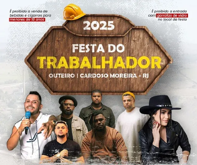 Cardoso Moreira - Festa do Trabalhador movimenta Outeiro dias 30 e 1º de Maio