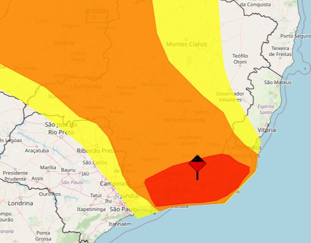 INMET divulga alerta com grau de grande perigo para cidades do Norte e Noroeste Fluminense
