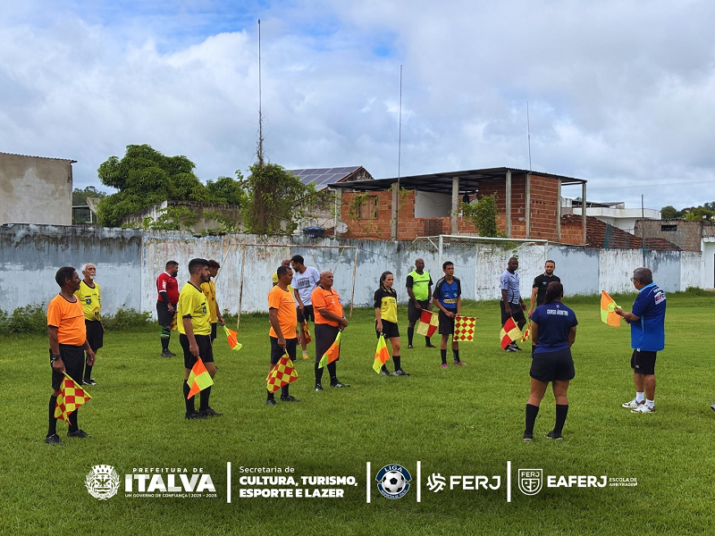 Curso de arbitragem da FERJ em  parceria com a Liga Desportiva de Italva dá início às aulas práticas 