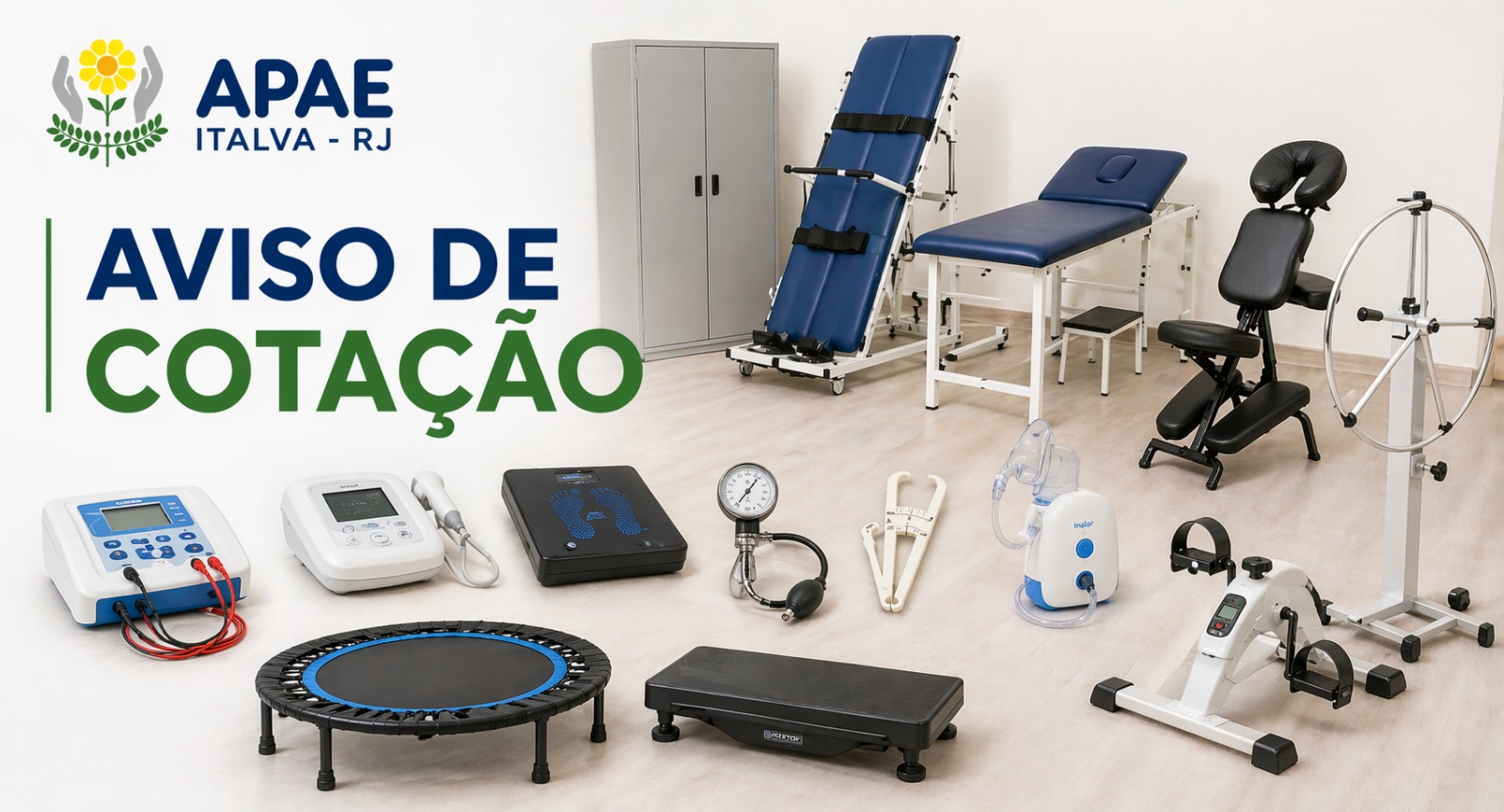 APAE de Italva abre cotação prévia para compra de Equipamentos