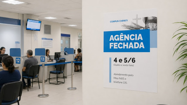 Agências do INSS não abrem nesta quinta (4) e sexta-feira (5) devido a feriado