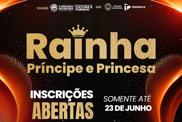 Cardoso Moreira abre inscrições para Rainha, Príncipe e Princesa da Expo 2026