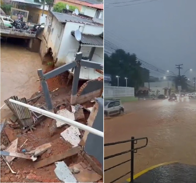 Chuvas na manhã desta terça-feira causa transtornos em Bom Jesus do Itabapoana 