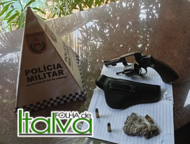 Italva: Policiais Militares apreende drogas e arma em São Pedro Paraíso