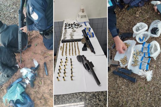 Operação da Polícia Militar prende três homens, armas e drogas em Morro do Coco