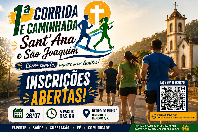 Retiro do Muriaé recebe a 1ª Corrida e Caminhada de Sant'Ana e São Joaquim 