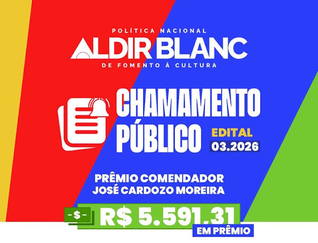 Cardoso Moreira abre inscrições para edital da Lei Aldir Blanc com prêmio de R$ 5,5 mil