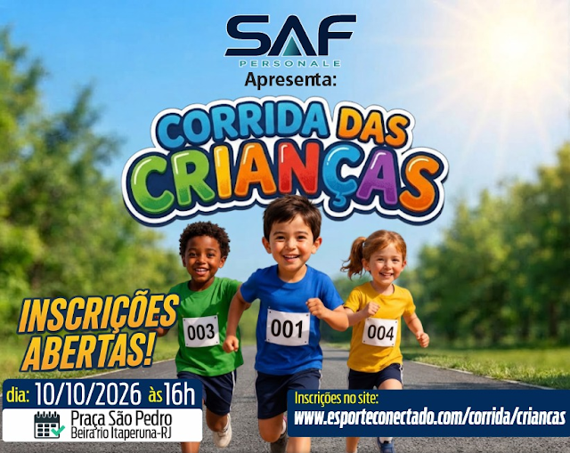 Esporte, Diversão e Família: Itaperuna se Prepara para a Corrida das Crianças