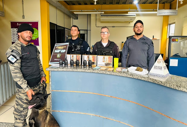 Policiais Civis e Militares prendem dois homens por tráfico de drogas em Cardoso Moreira