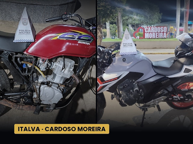Polícia apreende duas motos irregulares em Italva e Cardoso Moreira