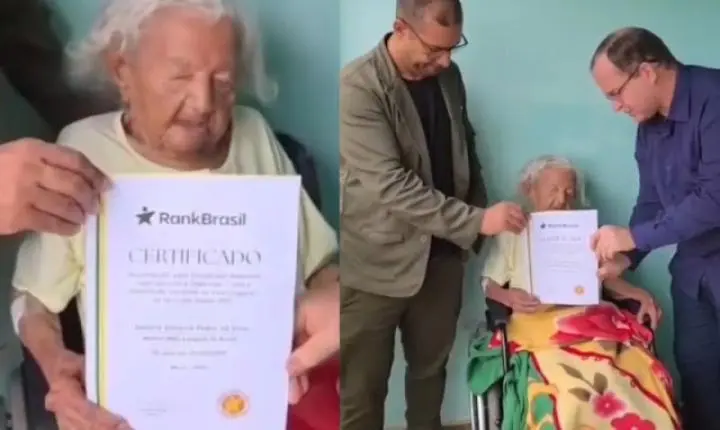 Centenária de Itaperuna é reconhecida como a mulher mais idosa do Brasil