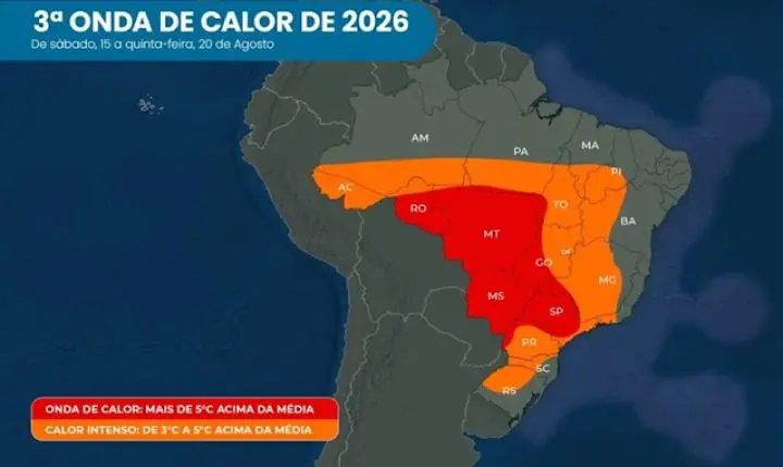 Climatempo anuncia nova onde de calor pelo Brasil