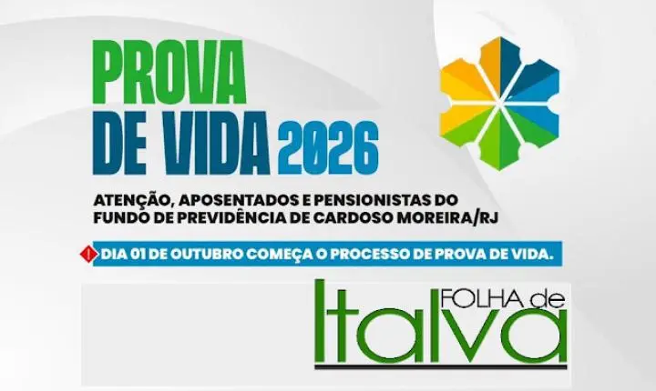 Fundo de Previdência de Cardoso Moreira inicia Prova de Vida 2026 em outubro