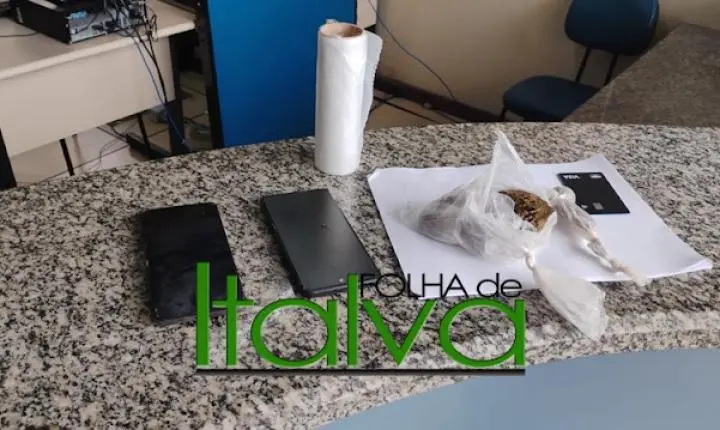 Operação Policial apreende drogas, celulares e uma pessoa que podem estar ligados a homicídio em Italva