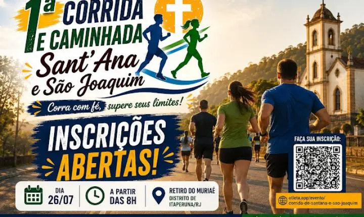 Retiro do Muriaé recebe a 1ª Corrida e Caminhada de Sant'Ana e São Joaquim 