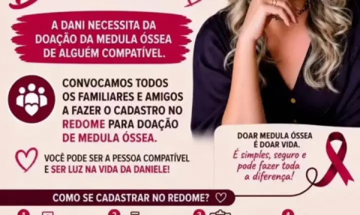 Solidariedade pode transformar vidas: Moradora de Italva precisa de doação de medula óssea 