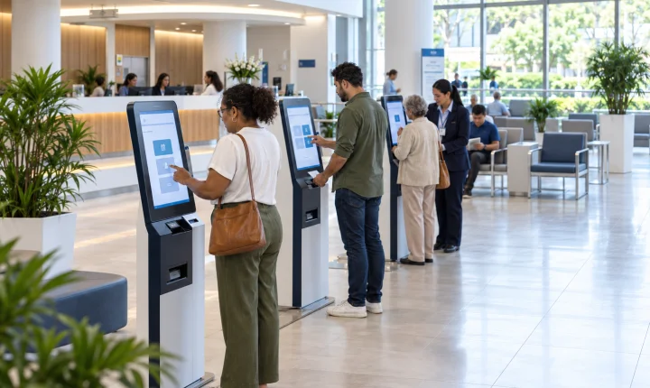 Totens de autoatendimento reduzem filas na saúde